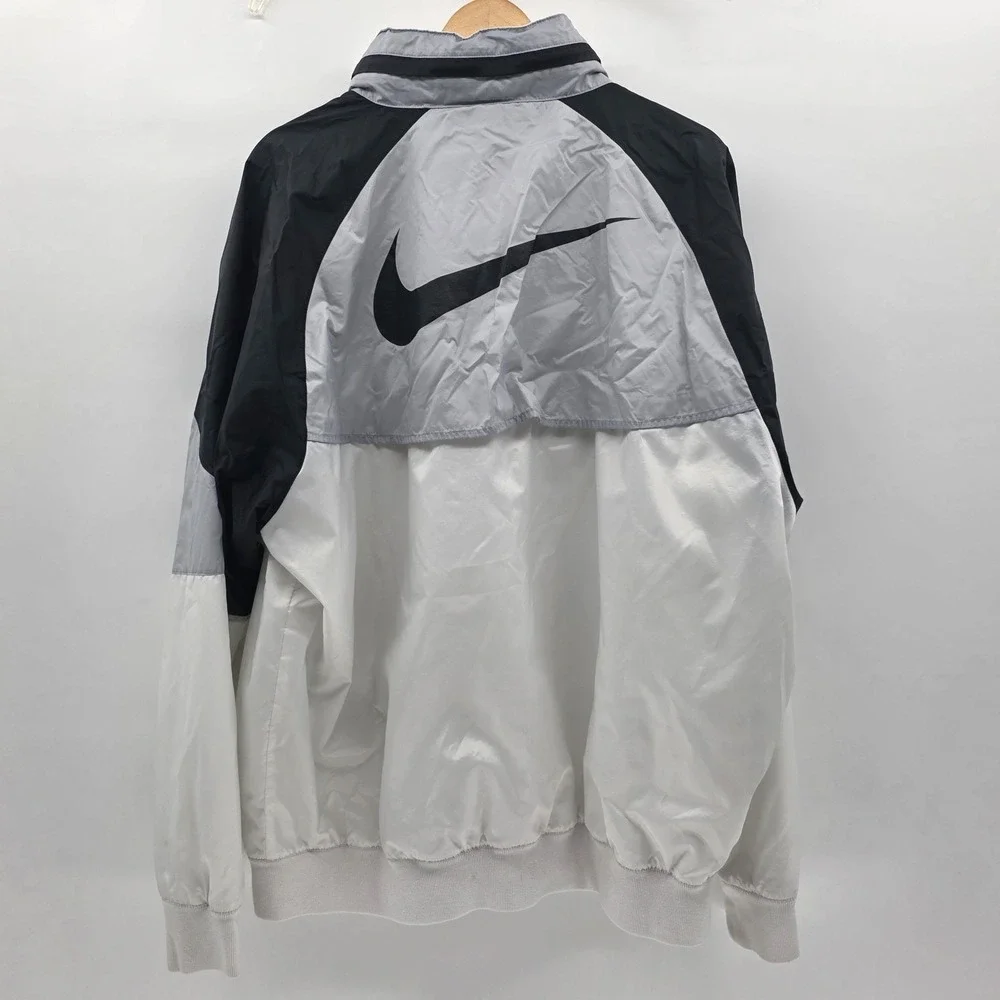 Vintage Nike Men's XL Sportswear Windrunner Hooded Jacket‎ White Colorway Track